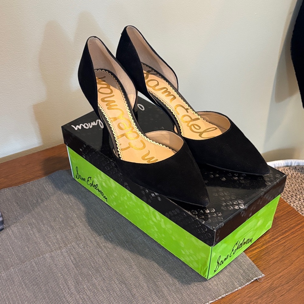 Sam Edelman Black Suede Heels